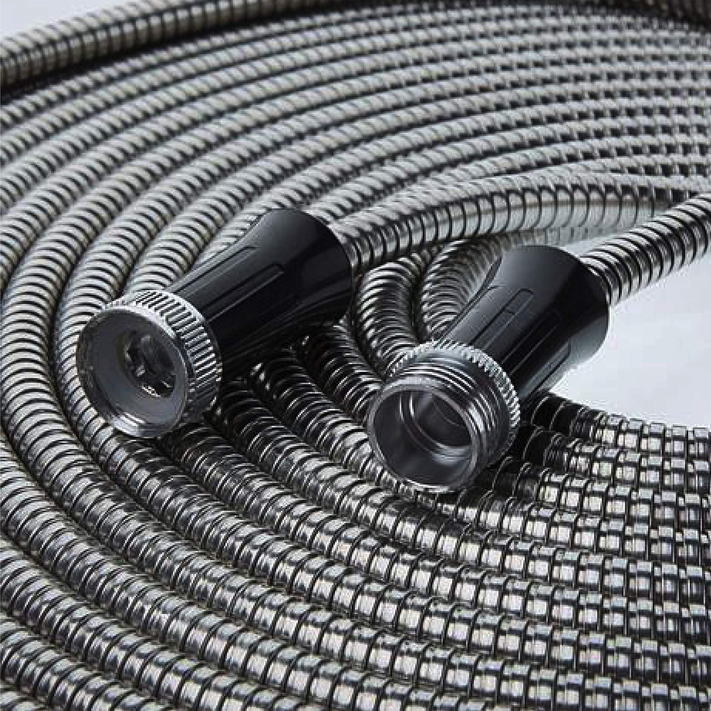 Bionic Steel 100 Ft Garden Hose with Nozzle, Rust Proof 304 Stainless Steel Water Hose 100Ft with 3/4 Aluminum Fittings, Flexible, Heavy Duty, Lightweight, Non Kinking, 500 PSI - 2025 Model