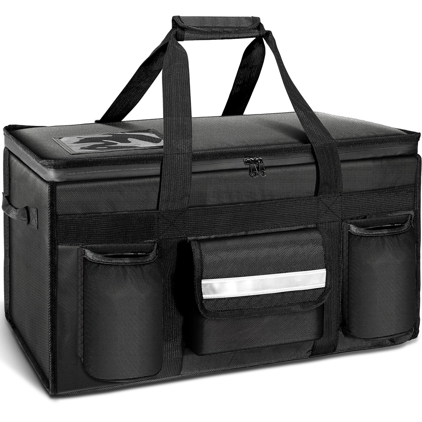 MyLifeUNIT 80 Cans Insulated Cooler Bag for Food & Pizza Delivery Bag Suitable for Car, Bike, Camping, Picnic, Beach