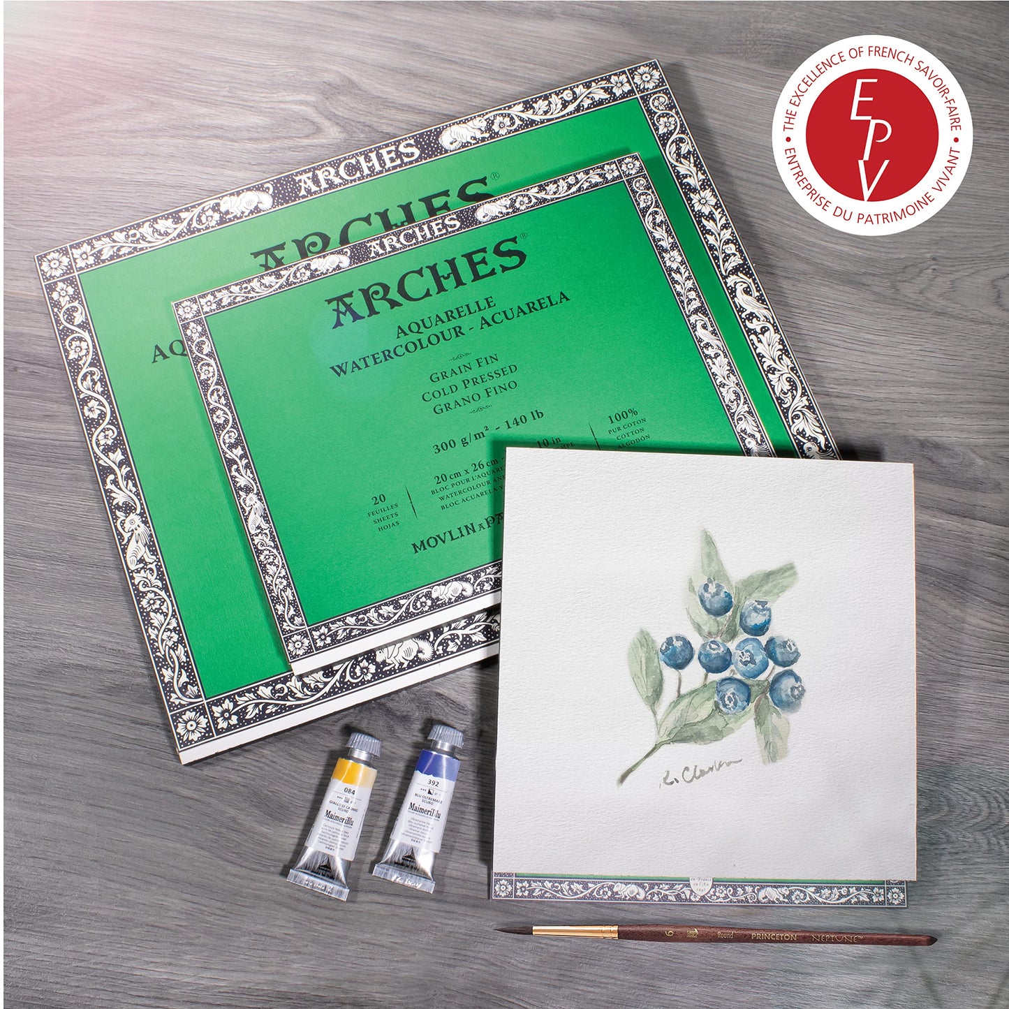 Arches Watercolor Paper Block, Cold Press, 7" x 10", 140 Pound