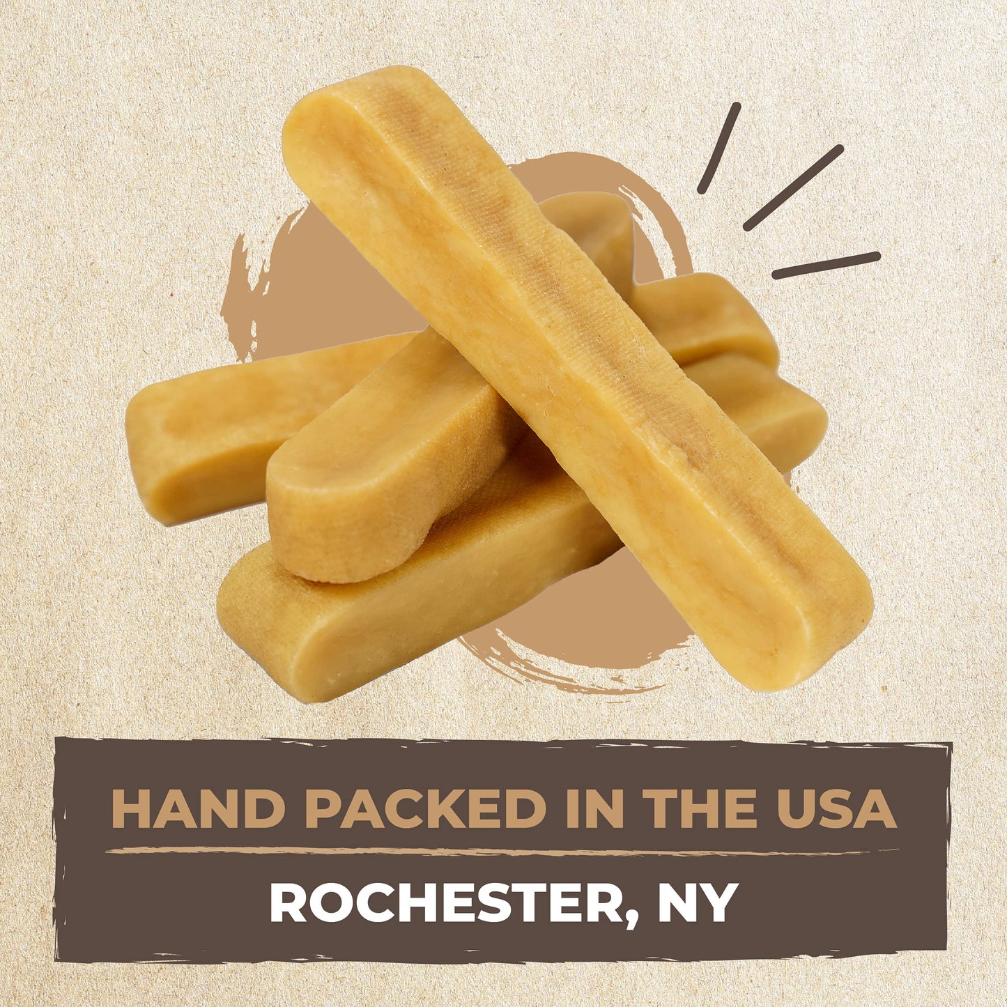 Mighty Paw Yak Cheese Chews for Dogs | All-Natural Long Lasting Pet Treats. Odorless and Great for Oral Health. Limited-Ingredient Chews for Puppies & Power-Chewers (Monster, 12 Pack)
