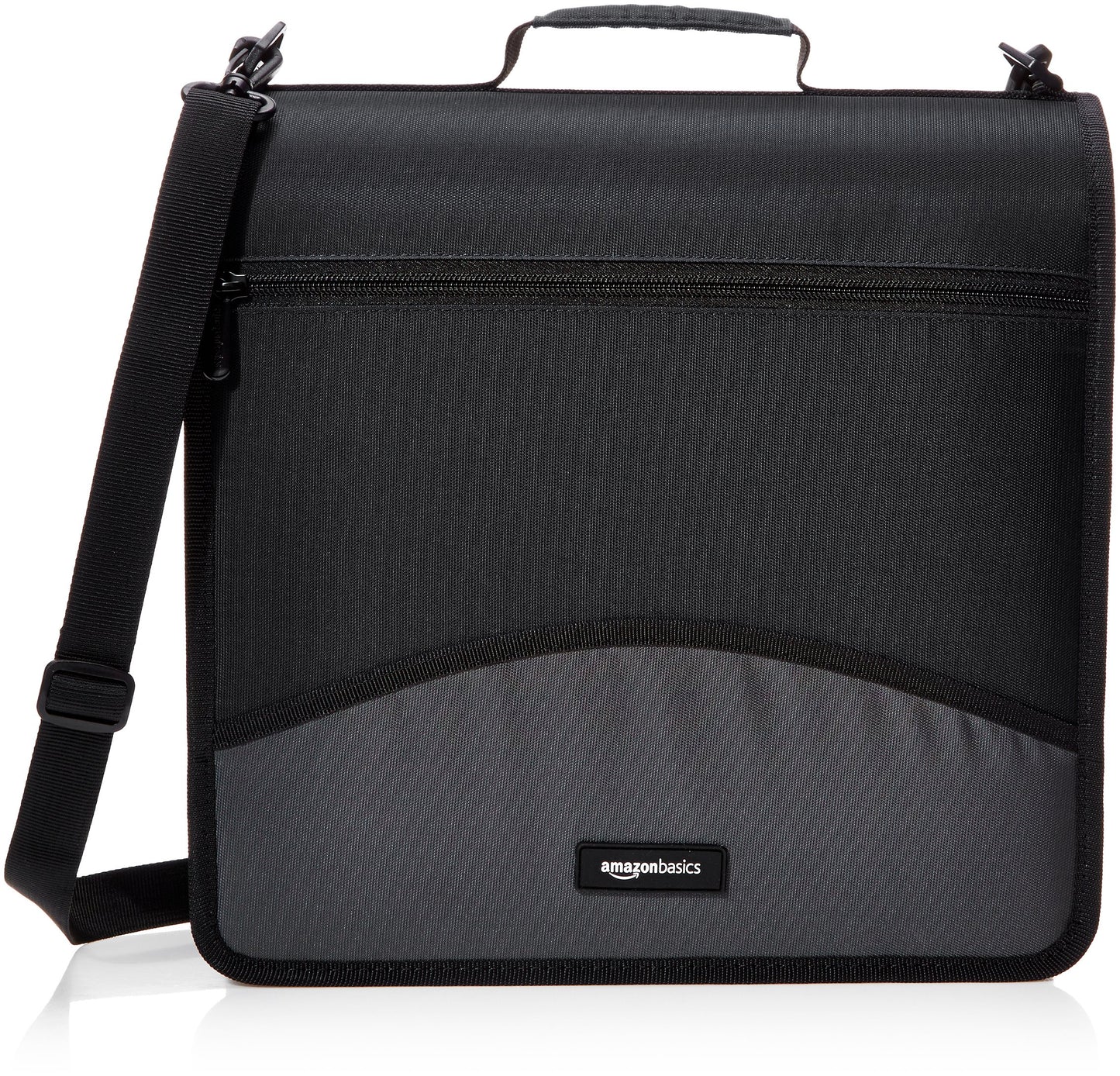 Amazon Basics Durable 3 Ring Binder with Zipper, Sturdy Storage to Keep Documents Organized, 3 Inch, Black