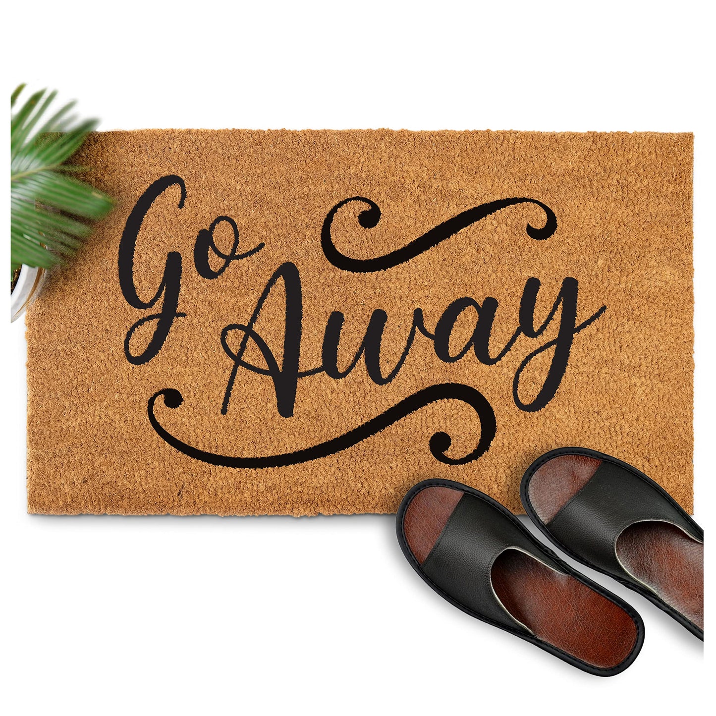 Go Away Doormat, 30x17 Inch, Funny Door Mat Outdoor, Go Away Front Door Mat, Unwelcome Mat, Farmhouse Style