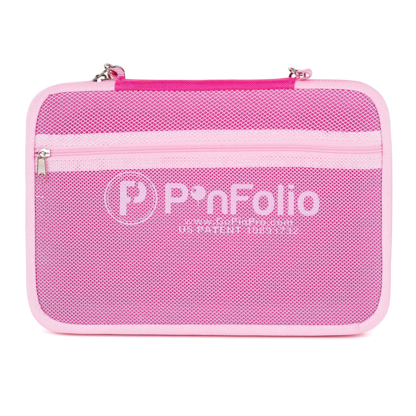 PinFolio Classic Pin Display Bag, Lightweight Sports Pin Book Designed for Storage & Easy Trading Up to 100 1-Inch Enamel Pins, Pink/Light Pink, Pouch
