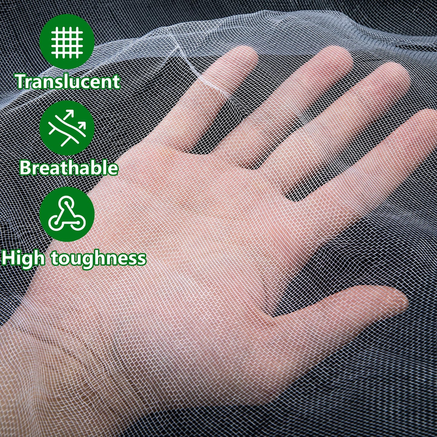 33 x 13 Ft Garden Plant Mesh Netting - Insect Bird Barrier Fine Mesh Net for Garden Protection - Garden Bug Netting Plant Cover for Protect Greenhouse Raised Beds Plant Fruits Tree Flower