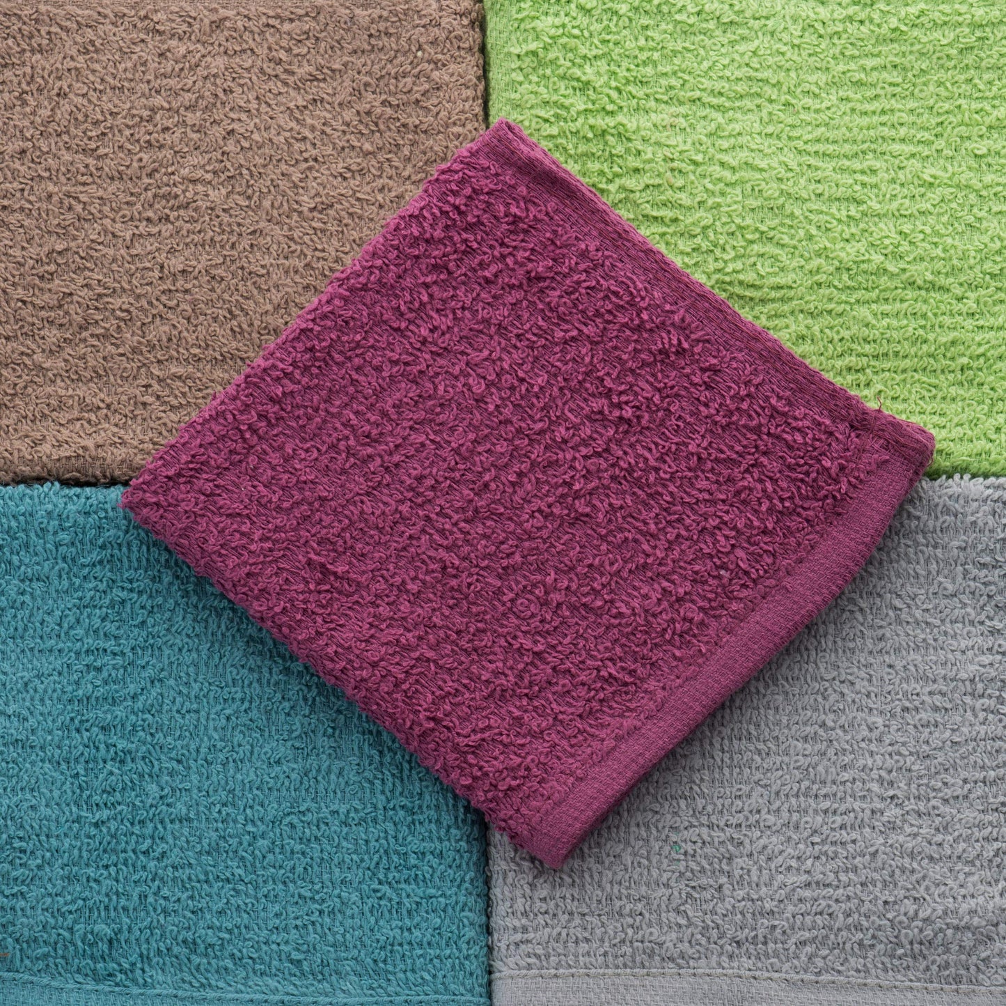 SIMPLI-MAGIC Cotton Wash Cloths 12"x12" (50 Pack) – Highly Absorbent Soft Towels for Bathroom – Commercial Terry Washcloth for Face, Hand, Bath, Kitchen, Gym & Hotel (Multicolor)