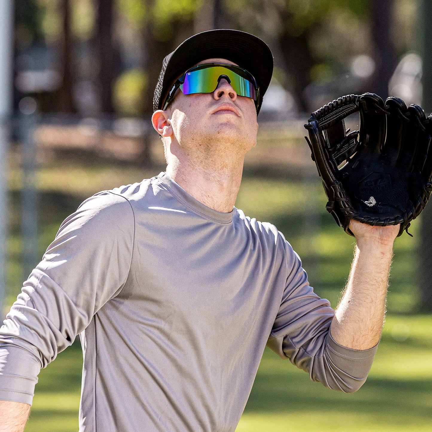 Franklin Sports Non Flip Round MLB Deluxe Pro Sunglasses, Black/Multi, One Size