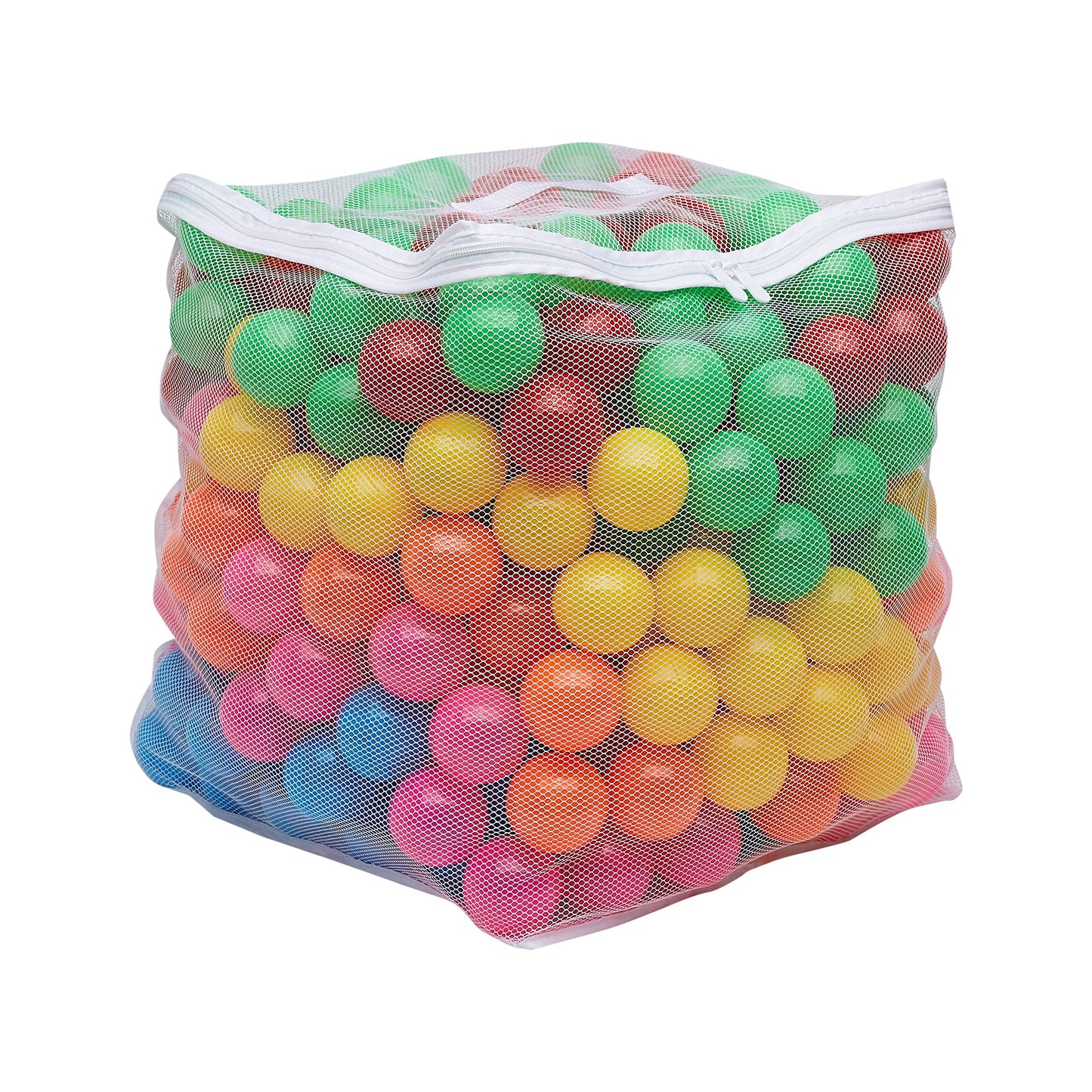 Amazon Basics BPA Free Crush-Proof Plastic Ball, Pit Balls with Storage Bag, Toddlers Kids 12+ Months, Pack of 400 Balls, 6 Bright Colors