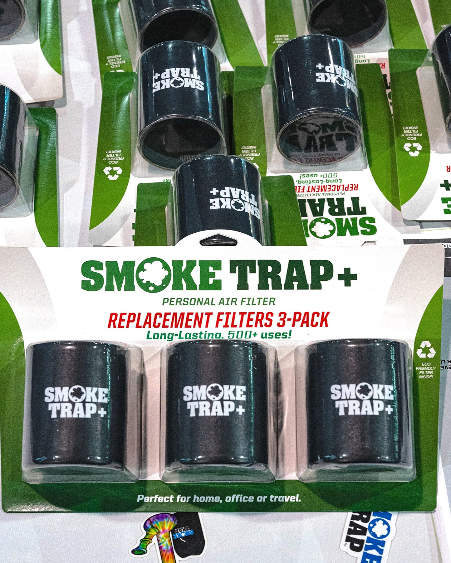 ECO Replacement Filter Cartridges For Smoke Trap + | Triple Replacement Filters - Zero Plastic Waste Replacement Filters - Maximum Air Flow While Exhaling - Long Lasting 500+ Exhales (3)