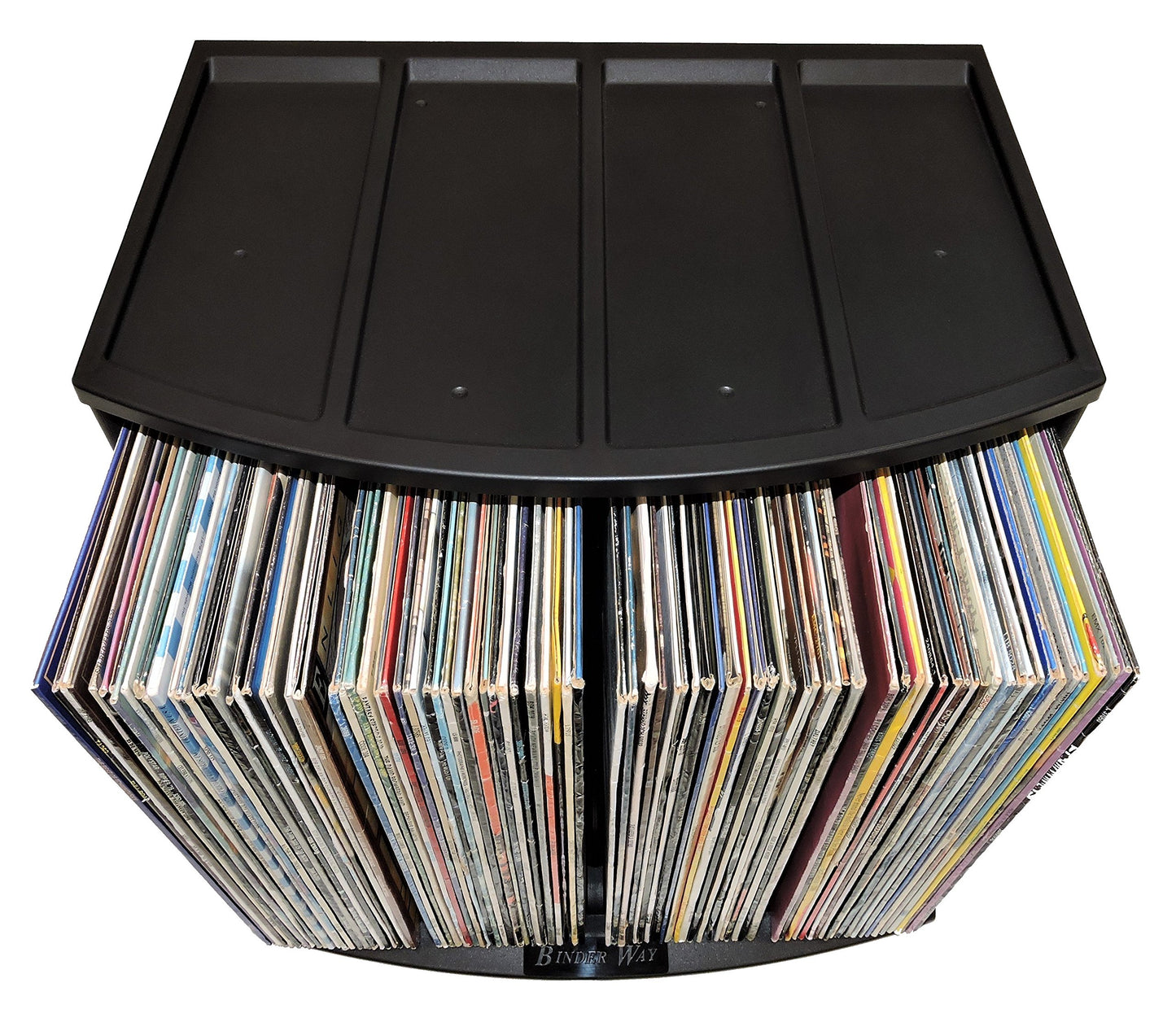 Binder Way LP Vinyl Record Storage Crate Stackable Organizer Holds Over 70 Albums 12x12 Paper Rack Scrapbook Cardstock Box Ring Binder Stand Lever Arch Shelf Cube Magazine Holder