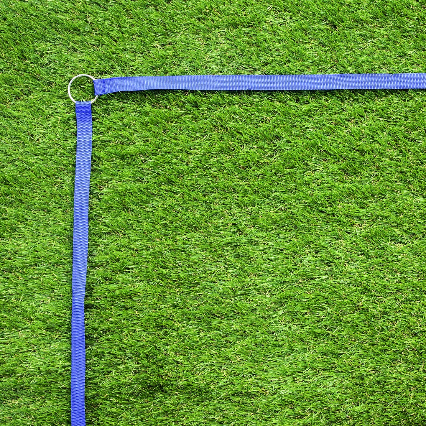 Park & Sun Sports Adjustable Outdoor Volleyball Boundary Webbing with Ground Stakes: 1" Wide Court Line Marker, Blue